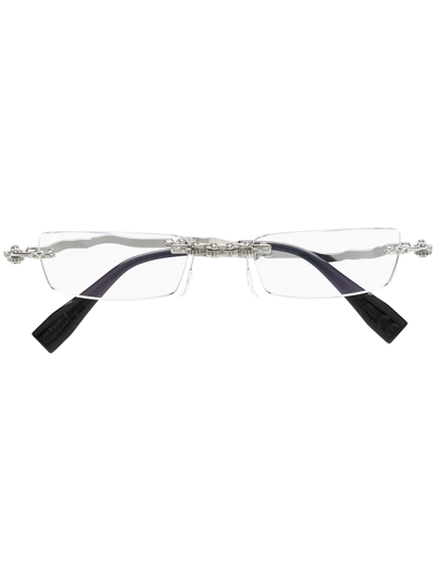Kuboraum Machinery Rimless Glasses In Silver