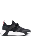 Moncler Lunarove Stretch-design Sneakers In Black