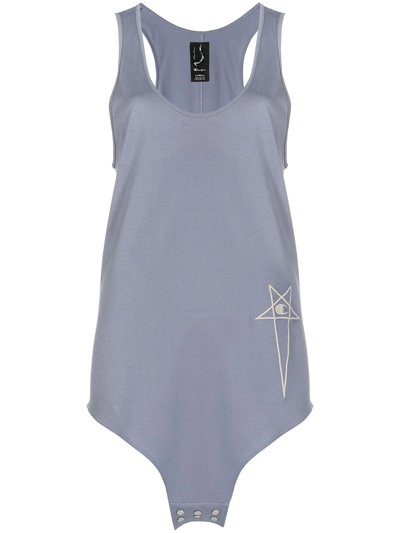 Rick Owens X Champion Logo-print Tank Top In Blue