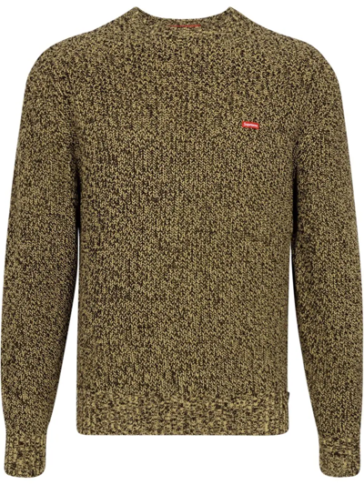 Supreme Melange Rib Knit Sweatshirt In Brown