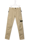 Stone Island Kids Cargo Trousers For Boys In Neutrals