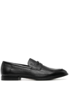 Bally Pebbled-texture Loafers In Black