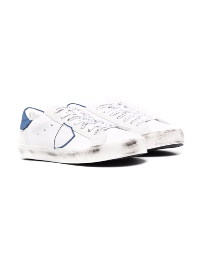 Philippe Model Kids' Paris Low-top Leather Trainers In White