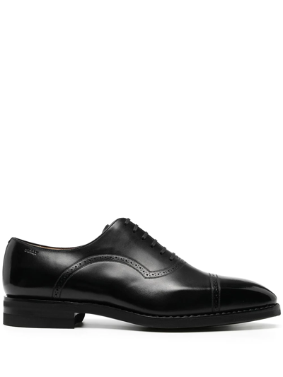 Bally Lace-up Leather Oxford Shoes In Black