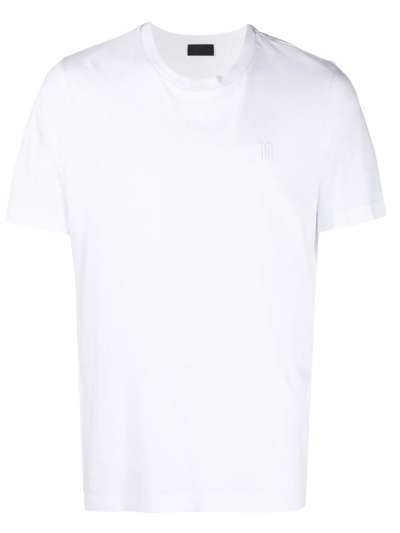 Moncler Brand-print Relaxed-fit Cotton-jersey T-shirt In White