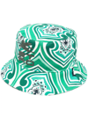 Etro Geometric-print Bucket Hat In Green