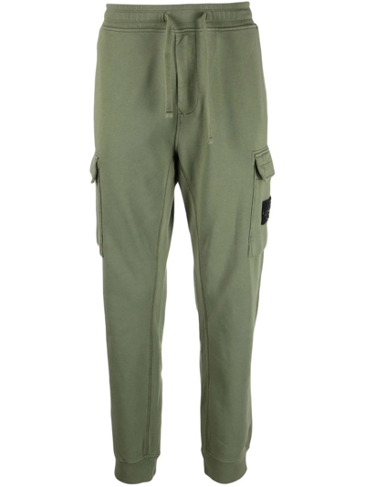 Stone Island Compass Badge Track Pants In Green