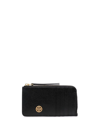 Tory Burch Robinson Colour-block Zip-fastening Wallet In Black