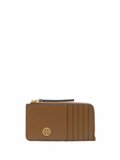 Tory Burch 标贴卡夹 In Brown