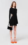 Mach&mach Women's Cutout Bow Adorned Rib Knit Mini Dress In Black