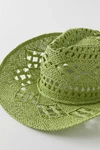 Urban Outfitters Jessie Straw Cowboy Hat In Lime