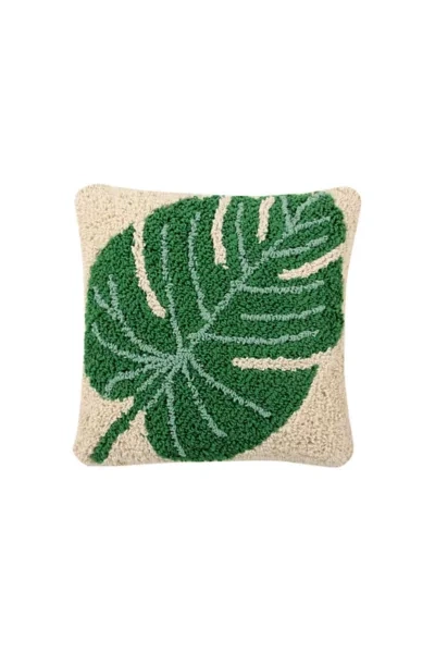 Lorena Canals Monstera Throw Pillow In Cream