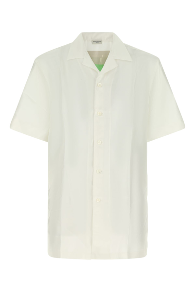 Dries Van Noten Cassi Long Shirt White In Multicolor