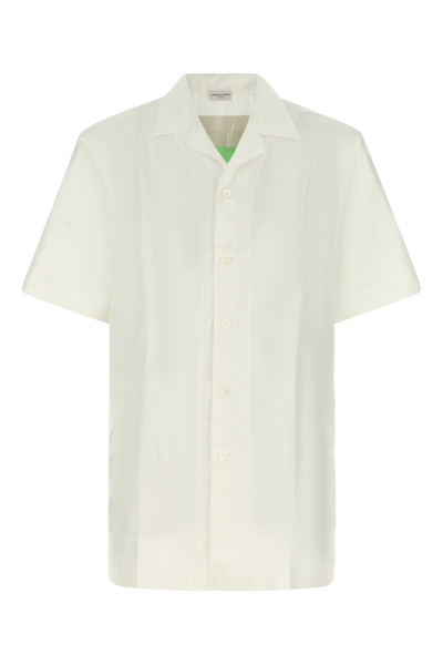 Dries Van Noten Short-sleeved Oversized Shirt In White