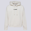 Jil Sander Sweatshirt In White Cotton In Beige