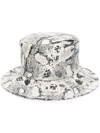 Alberta Ferretti Python Print Calfskin Hat In Weiss