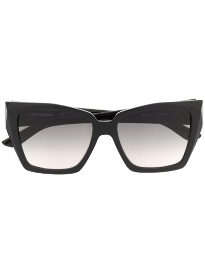 Karl Lagerfeld Oversized Sunglasses In Black