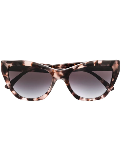 Emporio Armani Tortoiseshell Cat-eye Glasses In Brown