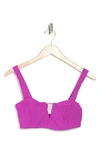 L*space Lee Lee Ribbed Bikini Top In Pitaya