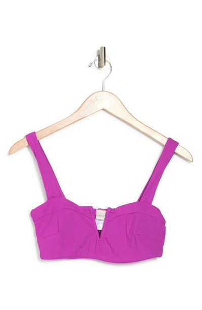 L*space Lee Lee Ribbed Bikini Top In Pitaya