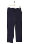 Democracy Ab Leisure High Rise Patch Pocket Utility Roll Cuff Drawstring Pants In Navy