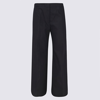 JIL SANDER BLACK STRAIGHT-LEG COTTON TROUSERS