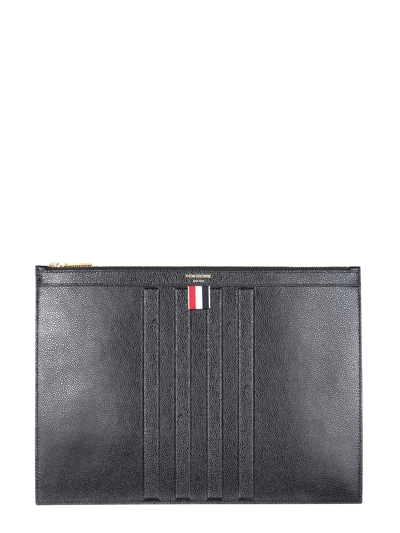 Thom Browne Medium Document Holder In Black