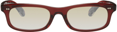 Oliver Peoples Red Fai Khadra Edition Fai Sunglasses In Red Traslucent Sun