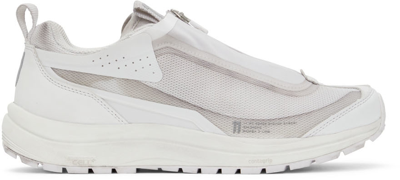11 By Boris Bidjan Saberi White Salomon Edition Bamba 2 Low Sneakers In Ice Grey