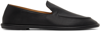 The Row Round Toe Vegan Leather Loafers In Black