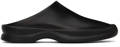 The Row Town Backless Leather Clogs In Black