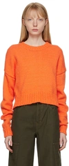 FRAME ORANGE OVERSIZED CROP SWEATER