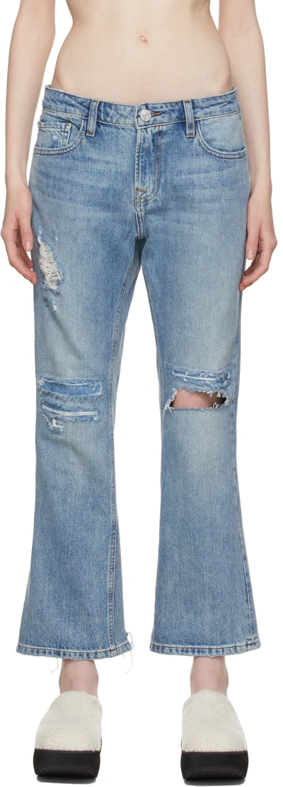 Frame Blue Low Boot 'the Pixie' Jeans In Spears