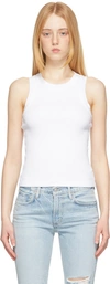 Citizens Of Humanity Isabel Ribbed Jersey Tank Top In White