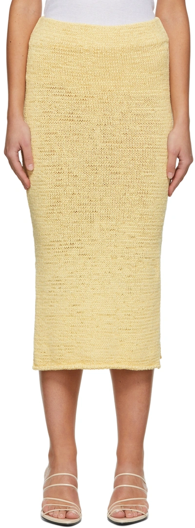 Missing You Already Yellow Cotton Tape Yarn Skirt
