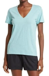 Madewell V-neck Short Sleeve T-shirt In Steely Ocean