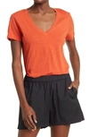 Madewell V-neck Short Sleeve T-shirt In Roasted Squash
