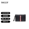 BALLY 巴利 BALLY 奢侈品 男士Highpoint系列皮质手拿包黑色红白条纹 HARTLAND 10 6227997,100006589708