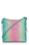 Brahmin Katie Croc Embossed Leather Crossbody Bag In Cotton Candy