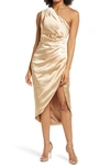 Elliatt Cassini One-shoulder Dress In Gold