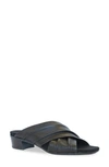 Munro Lee Slide Sandal In Black Lamb