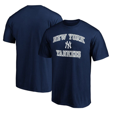 Fanatics Men's  Branded Navy New York Yankees Heart And Soul T-shirt