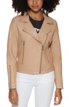 Levi's Faux-leather Moto Racer Jacket In Biscotti