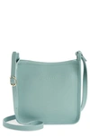 Longchamp Small Le Foulonné Leather Crossbody Bag In Lagoon