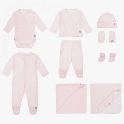 Minutus Girls Pink Cotton Babysuit Gift Set