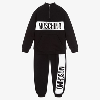 Moschino Kid-teen Kids' Boys Black Logo Tracksuit