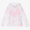 GIVENCHY GIRLS TEEN PINK HEART COTTON HOODIE