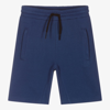 Molo Drawstring Organic-cotton Shorts In Blue