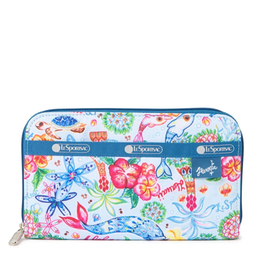 Le Sportsac Hawaii Dreaming Zip-around Lily Wallet In Multicolor