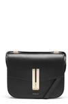Demellier Vancouver Leather Crossbody Bag In Black Smooth